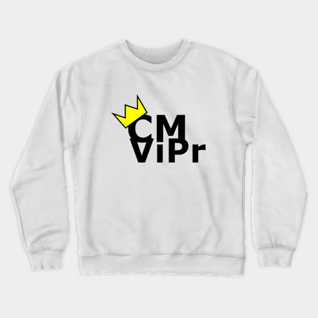 CMViPr Crown Black Crewneck Sweatshirt by CMViPr